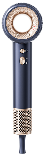 Pogled na zadnju stranu kućišta Ozon Air Pro fena za kosu sa prikazanim kontrolnim tasterima za podešavanja